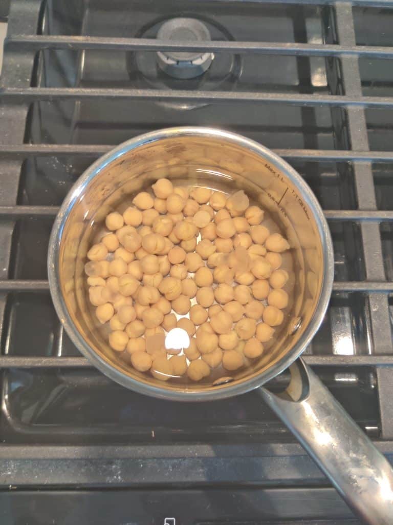 chickpeas in saucepan